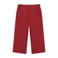 thumbnail image 6 of MuXiKeJi Clothes Girls Linen Pants Palazzo Loose Straight High Waisted Wide Leg Pants Summer Lightweight Dress Pant for Kids 5-6 Years, 6 of 7