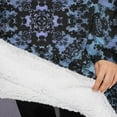 thumbnail image 3 of Oversized Wearable Blanket Hoodie,Blue Abstract Pattern Sherpa Blanket Hoodie with Super Pockets,Super Warm Fuzzy Pullover for Women & Men, 3 of 6