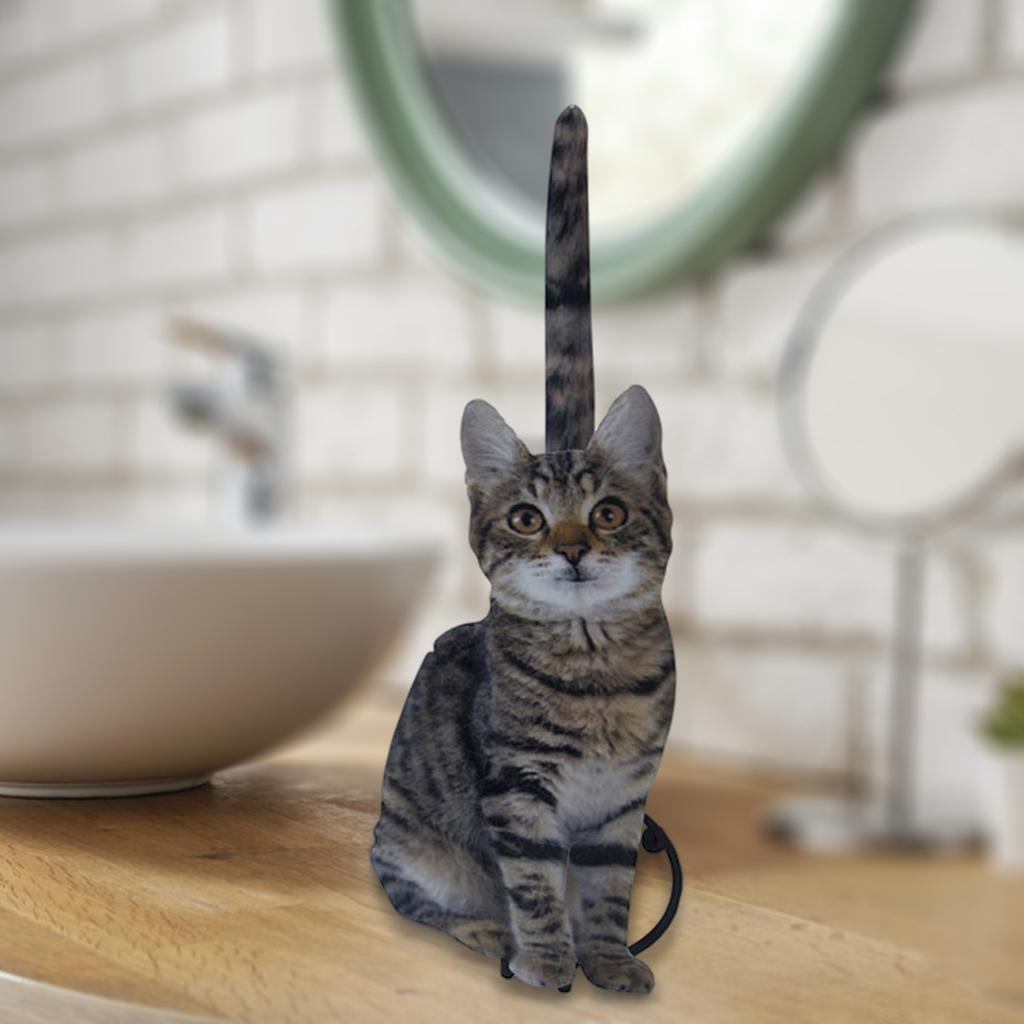 Porte-rouleau De Papier Toilette Chat - Sculpture étirée Déco - Pour Salle De Bain, Chambre, Cadeau Rigolo - 7
