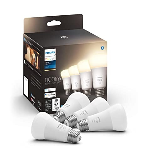 Smart LED Bulb White 75W A19 4 Pack 