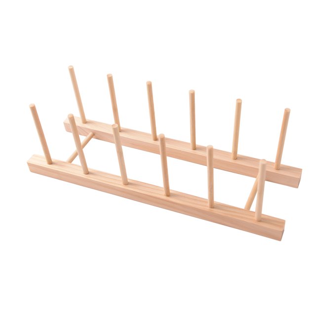 Escurreplatos de madera Portaplatos de cocina Soporte de secado para libros, 5 ranuras Inevent HA002704-03