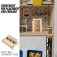 thumbnail image 2 of Mini Wardrobe Closet 1Set Doll House Wooden Closet In Khaki Color With Upright Shape For Home Decoration, 2 of 8