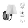 thumbnail image 3 of Modway Wave Wall Sconce Contemporary Metal U-Shaped Arm Pleated Shade, 3 of 11