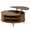 Antique brown, variant on iooHug Minimalist Round Lift Top Coffee Table, 39.3 Inch Solid Pine Wood Storage Coffee Table with Hidden Compartments for Modern Living Room(Antique brown)