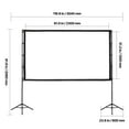 thumbnail image 3 of VEVOR Projector Screen with Stand, 100 Inch 160° Wide Angle Indoor Outdoor Projection Screen, 16:9 4K HD Wrinkleless Portable Dual-Tripod Screens with Carry Bag, for Movie Home Theater Presentation, 3 of 9