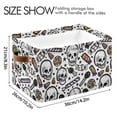 thumbnail image 3 of Halloween Candy Skull Star Storage Bins with Handle Fabric Organizer Basket Foldable Box 2 Pack 14.2x10.2x8.3, 3 of 8