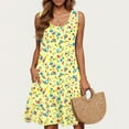 thumbnail image 5 of Women Dresses Summer Sleeveless Mini Dress Casual Sundresses Casual Beach Petite Sun Dress, 5 of 5