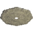 thumbnail image 3 of 33 1/4"OD x 3 5/8"ID x 1"P Scroll Medallion (Fits Canopies up to 3 5/8"), Hand-Painted Castle Stone Crackle, 3 of 6