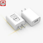 USB Wall Charger-5V 1A AC Power Adapter with US Plug for Phone, Tablet and Other Related USB Powered Devices Small and Lightweight-Designed for Safety