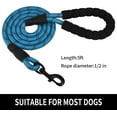 thumbnail image 2 of Heavy Duty Rope Dog Leash, 5 FT Nylon Pet Leash, Soft Padded Handle Thick Lead Leash for Large Medium Dogs Small Puppy Light Blue, 2 of 6