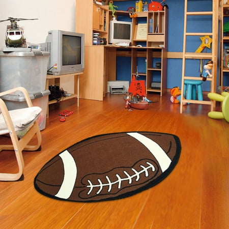 Kids Sports Football Small Shape Area Rug 3 3 X5
