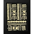 thumbnail image 2 of Villa, Mlli 12x14 Black Modern Framed Museum Art Print Titled - Wooden Tribal Cream, 2 of 5