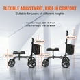 thumbnail image 3 of KFFKFF Folding Knee Scooter, Carbon Steel Steerable Knee Walker with Height-Adjustable Handlebar & Knee Pad, All-Terrain Solid Wheels, Dual Brakes, Leg Recovery Scooter for Broken Ankle Foot Injuries, 3 of 9