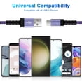 thumbnail image 7 of USB C Cable,USB A to USB C Cable 10ft 3 Pack FiveBox Android Fast USB C Charging Cord Type C Chargers Cables for Samsung(White+Blue+Purple), 7 of 7