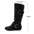 thumbnail image 3 of GJPBGK Women’s Boots Knee High Slouchy Boots Suede Faux Fur Lined Side Zipper Buckle Winter Fashion Boots, 3 of 9