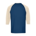 thumbnail image 5 of Dwelliawo Mens Summer Fall Henley Shirts Raglan 3/4 Sleeve Jersey Baseball T-Shirts Casual Workout Sport Athletic Tee Tops Navy L, 5 of 7