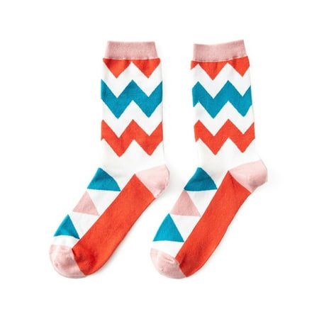 

AOOOWER Men Women Couple Colorful Dress Socks Harajuku Abstract Geometric Striped Plaid Floral Patterned Novelty Cotton Crew Hosiery Gifts