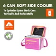 thumbnail image 2 of Ozark Trail Coated Soft Side Cooler with Removable Hardliner, 6 Can , 6 Quart Capacity, Summer Vibes Collection, Bright Pink, 2 of 9