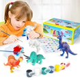 thumbnail image 2 of BAODLON Kids Arts Crafts Set Dinosaur Toy Painting Kit - 10 Dinosaur Figurines, Decorate Your Dinosaur, Create a Dino World Painting Toys Gifts for 3,4,5,6,7,8 Year Old Boys Kids Girls Toddlers, 2 of 3