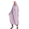 thumbnail image 7 of Gamivast Women Islamic Prayer Gown Full Cover Muslim Abaya Long Sleeve Loose Fit Dubai Kaftan Modest Hooded Robe Islamic Prayer Clothing Hijab Wear, 7 of 7