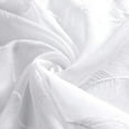 thumbnail image 2 of Curtainking Kitchen Curtains 24 inch Leaf Embroidered Tiers Kitchen Windows Farmhouse Small Curtains Sheer Tiers Voile Cafe Curtains Rod Pocket 2 Panels White on White, 2 of 6
