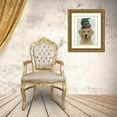 thumbnail image 3 of Fab Funky 15x18 Gold Ornate Wood Framed with Double Matting Museum Art Print Titled - Golden Retriever and Books, 3 of 4