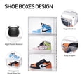 thumbnail image 6 of X-Large Clear Stackable Sneaker Display Case with Magnetic Door, Sturdy Shoe Box Organizer Holds up to Men's Size 14（2 Pack), 6 of 7