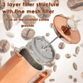 thumbnail image 5 of Mixpresso Stainless Steel French Press Coffee Maker 26 Oz 770 Ml Double Wall Metal Insulation Coffee Press & Tea Brewer Easy Clean & Easy Press, Strong Quality Coffee Press, Copper Small French Press, 5 of 7