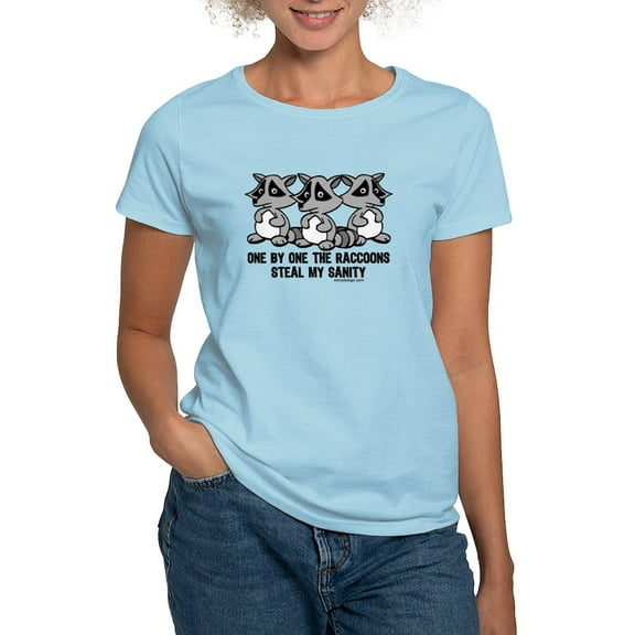 CafePress - One By One The Raccoons Women's Light T Shirt - Women's Classic T-Shirt