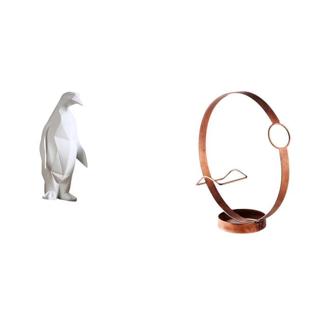 Estatua De Resina De Pingüino, Soporte Para Botellas De Vino, Adorno Decorativo, Artesanía Coleccionable, Organizador De Metal Para Inauguración De La Casa, Dormitorio, Oficina, Mesa, Bar.