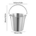 thumbnail image 3 of Larger Capacity Stainless Steel Ice Bucket, Insulated Food and Drink Container for Outdoor Gatherings, Restaurant Style Serving Bucket(Silver,1.8l), 3 of 6