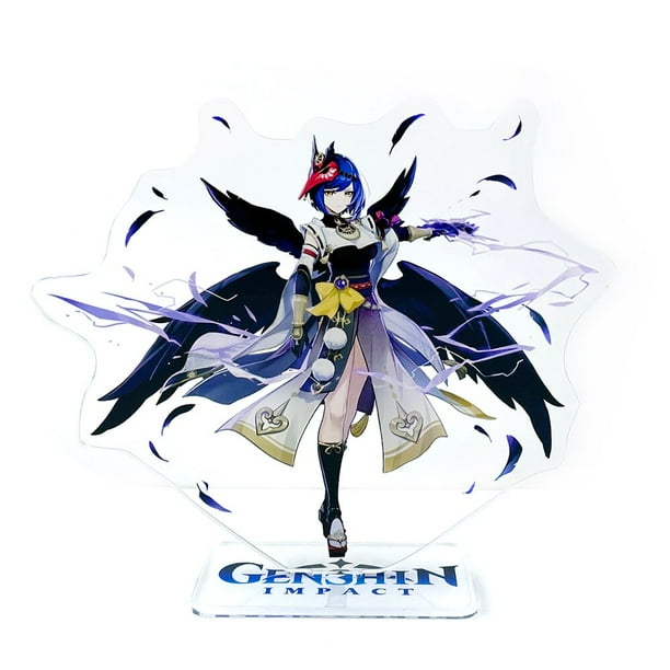Genshin Impact Inazuma personajes Kaedehara Kazuha Sayu Yoimiya Thoma figura acrílica con soporte modelo placa soporte topper anime Gao Jinjia LED