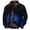 Blue, variant on Aueoeo Men's Winter Warm Jacket Christmas Tree Print Coat Fleece Lined Sherpa Zip Up Down Jackets With Pockets Blue 3X-Large