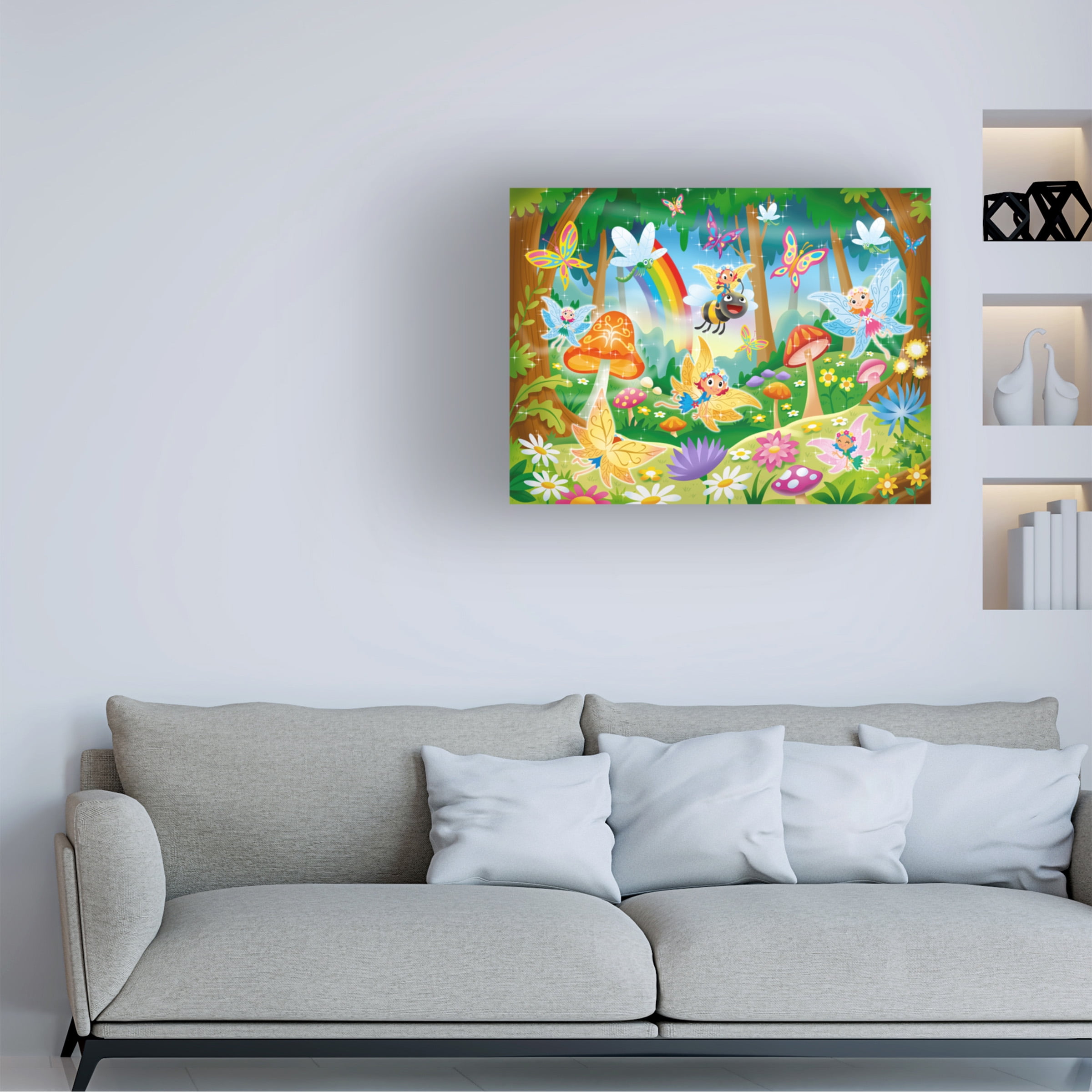 Canvas Wall Art - DoodleScapes 'Fairy Forest Fantasy' Wall Art for Living Room, Bedroom, or Office DÃ©cor by Trademark Fine Art - 19 x 14 Inches