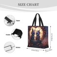 thumbnail image 2 of KLL Romantic Rose Animal Couple Pattern Aesthetic Tote Bag for Women Beach Bag Shopping Bags Shoulder Bag Reusable Grocery Bags, 2 of 5