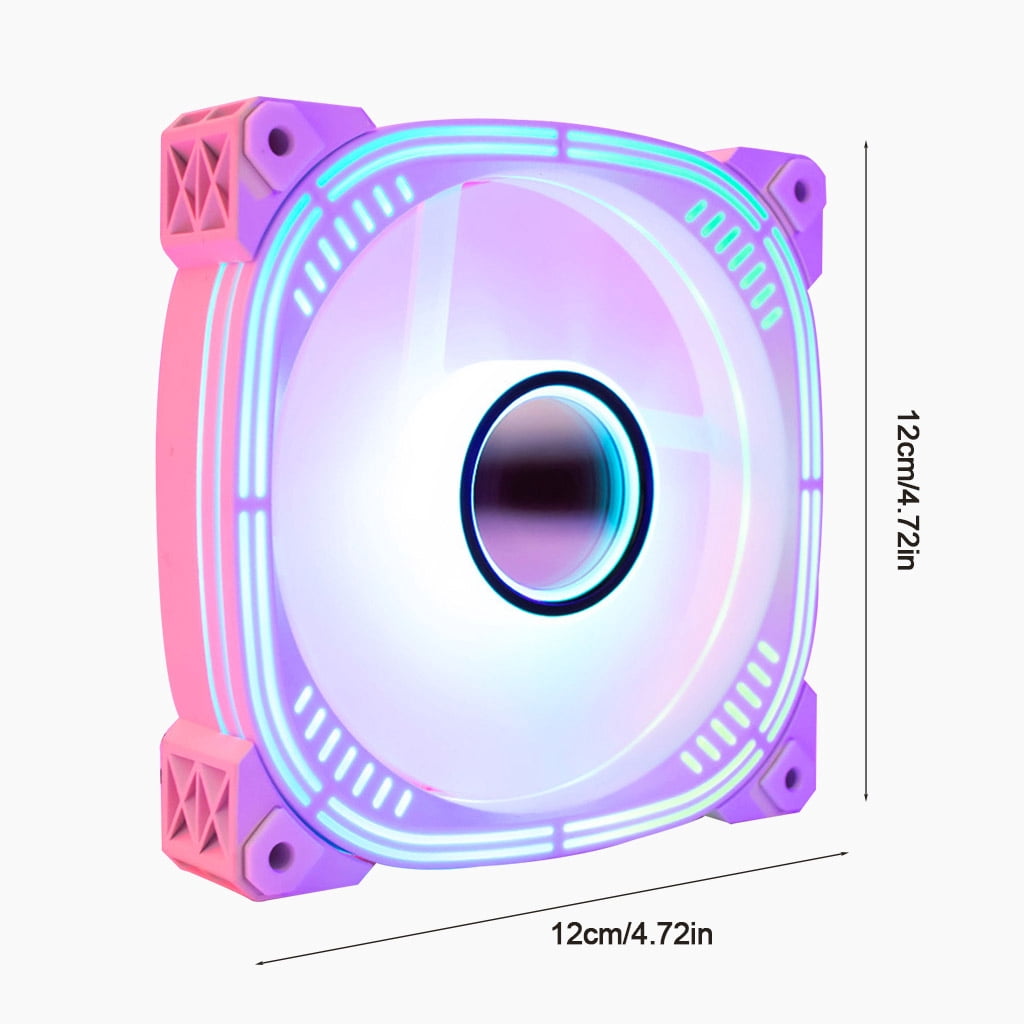 Zeiwohndc CPU Cooler Silent PWM Fan Radiator ARGB Cooling Fan 3Pin Low Profile for Desktop