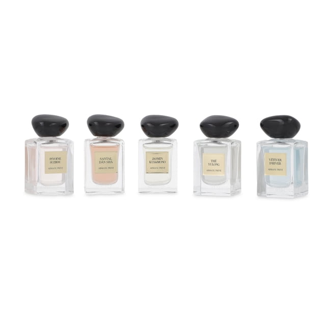 SET MINI ARMANI PRIVE 5PZS PIVOINE SUZHOU 7.5ML EDT/ SANTAL DAN SHA 7.5ML EDT/ JASMIN KUSAMONO 7.5ML EDT/ THE YULONG 7.5ML EDT/ VETIVER D'HIVER 7.5ML EDT