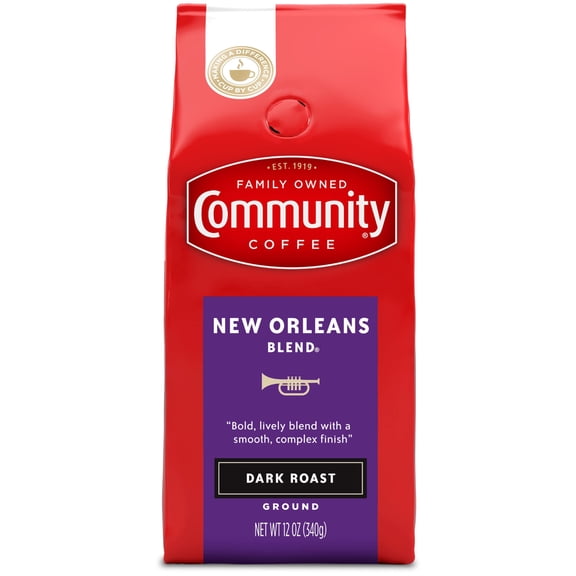 Orleans Blend Ground Special Dark Roast 12 Ounce Bag Pack Community Coffee Of 1