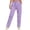 Purple, variant on Womens Casual Pants Solid Color High Waisted Straight Leg Elastic Waistband Gym Trousers with Pockets Comfortable Fall Winter Athletic Sport Womens Slacks Purple S