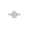thumbnail image 2 of Veda Jewel 1.8 Ct Pear Cut VVS1/D Lab Created Simulated Diamond Women Engagement Ring - 14k White Gold Plated - Elegant Solitaire with Accents Wedding Ring - Timeless Halo to Celebrate Your Love, 2 of 2