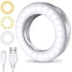 thumbnail image 1 of Anillo de luz para selfies [3 modos de luz] [recargable], luz LED para cámara de teléfono con clip, luz circular para selfies con brillo ajustable diseñada para iPhone X Xr Xs 11 12 Pro Max Android iP, 1 of 7