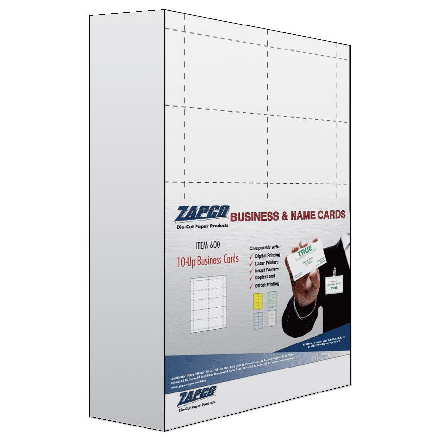 10 UP Print Ready Micro Perforated Business Cards Item