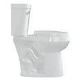 thumbnail image 3 of 19" Toilet, Elongated Toilets for Bathrooms, Two-Piece Toilet with Soft Close Seat, 1.28 Siphonic Flush Toilet with Universal Height ADA Cotton White, 3 of 8