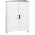 thumbnail image 1 of HOMCOM Storage Cabinet with Double Doors and Adjustable Shelf, White, 1 of 10