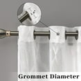 thumbnail image 2 of Linen Sheer Curtains for Living Room, Voile Window Curtain Panels Semi Sheer Geometric Window Treatment Curtains Farmhouse Sheer Curtains for Bedroom Office Home, 52" W x 63" L White, 2 of 9
