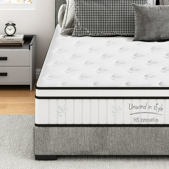 HMSHA Full Mattress 12 Inch,Memory Foam Mattress with Pocket Spring,Soft & Comfortable Medium Firm