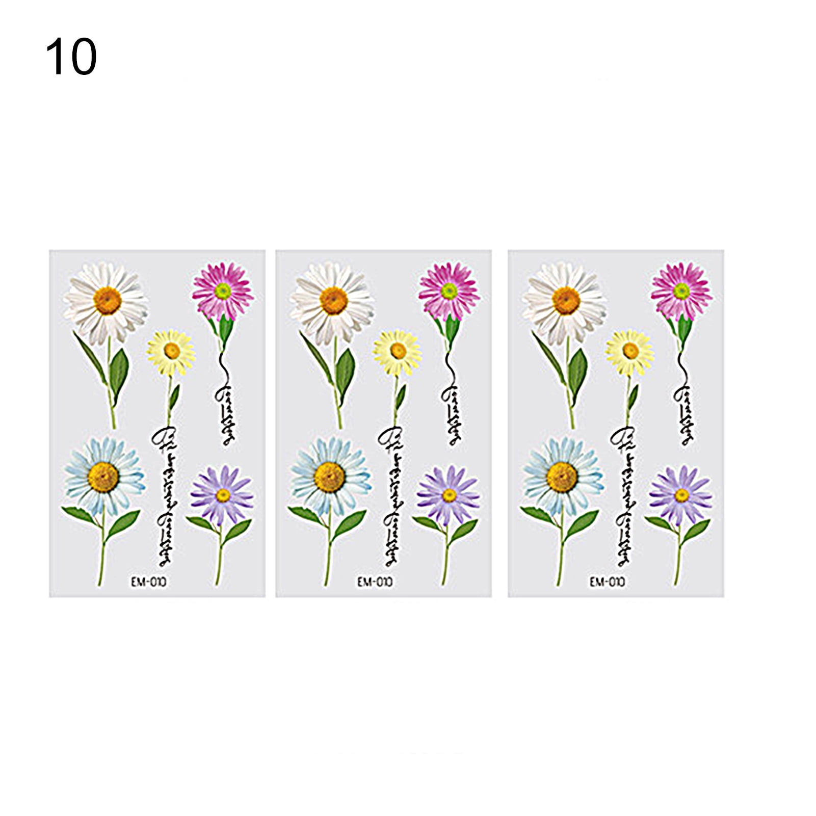 Trayknick Tattoo Stickers,3Pcs Body Tattoo Ultra Thin Removable Paper Fake  Body Chrysanthemum Tattoo for Collarbone - Walmart.com
