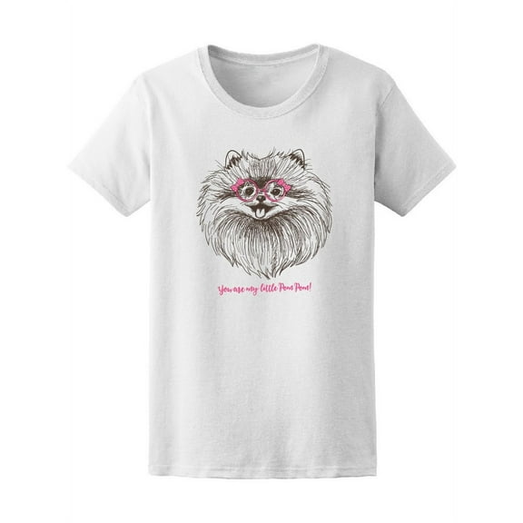 Little Pow Pow Cute Pomeranian T-Shirt Women -Image by Shutterstock, Female Medium
