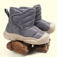 thumbnail image 5 of Quealent Baby Boys Girls Winter Warm Shoes Cozy Fleece Snow Boots Toddler Non-Slip Walking Shoes Infant Outdoor Water Resistance Faux Furry Booties Gray for Size 6, 5 of 5