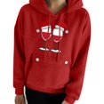 thumbnail image 4 of Enjoytime Christmas Women Fall Clothes Cute Printed Long Sleeve Pullover Sweatshirts Plus Size Fashion Casual Winter Hoodie Red XXXL, 4 of 5
